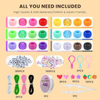 Gionlion 1000PCS Pony Beads Bulk Bracelet Making Kit, 24 Colors Kandi Beads - Image 2