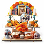 Straight Natural Wooden Tiered Display Stand, Portable Products Display Shelf - Image 3