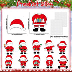 60pcs Christmas Theme Cutouts Santa Claus Bulletin Board Decorations Xmas Santa - Image 2