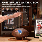 JupDec Football Display Case Full Size, Acrylic Clear Box - Image 2