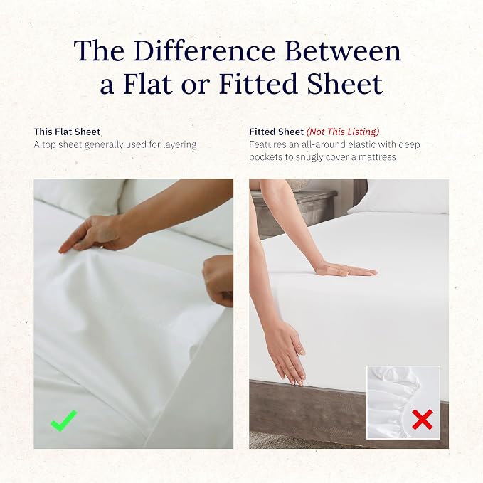 California Design Den King Size Flat Sheet Only - Image 4