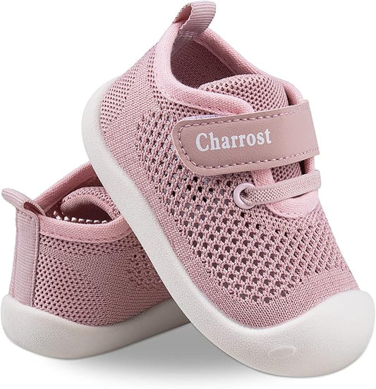 Baby Walking Shoes Toddler Girl Boy Soft Sole Breathable Cotton Canvas Shoes Infant Lightweight Non-Slip Safer Slip-on First Walkers Shoes Casual Tennis Wide Sneakers Rubber Soles Running Outdoor
