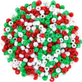 UPINS 1200Pcs Christmas Pony Beads Friendship Plastic Small Hair Beads Red by UPINS