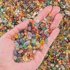 0.5 Lb/230g Colorful Agate Aquarium Fish Tank Gravel Rocks, Crushed Stone by EZEELAI