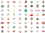 100Pcs Poland Stickers for Luggage, for Water Bottle, Polish Flag Stickers - Image 4