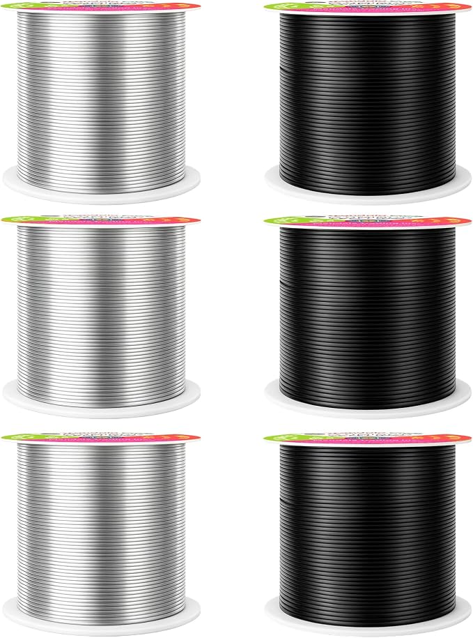 Mandala Crafts 22 Gauge Silver Tone Black Anodized Aluminum Craft Wire | 450 FT - Image 2