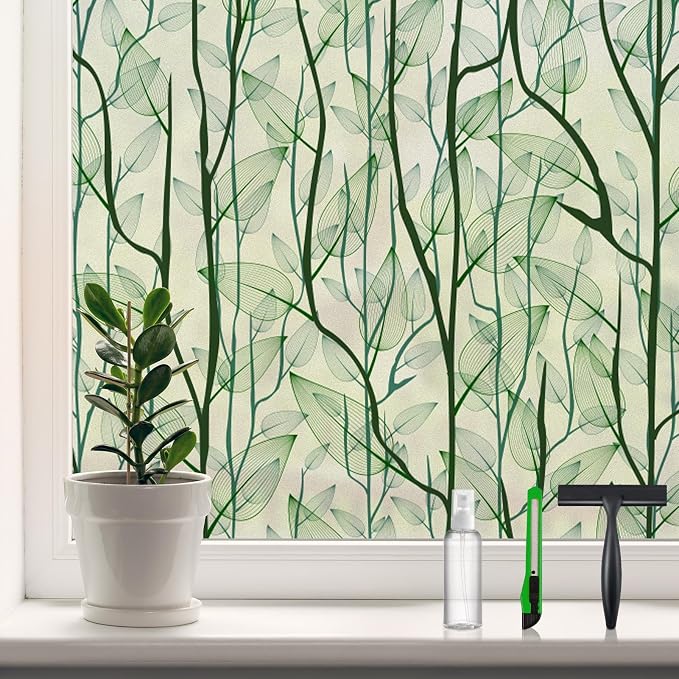 DKTIE Window Film Privacy with Installation Tools, Decorative Stained Glass by Dktie
