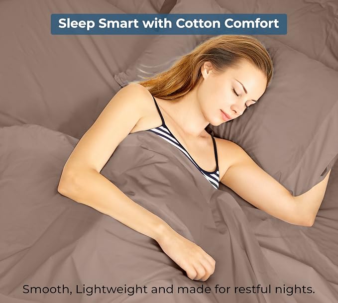 Royale Linens 100% Organic Cotton Twin Flat Sheet Only - Image 9