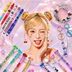 Aipridy European Large Hole Beads, Colorful Glass Charm Beads Set - Image 5