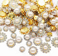 100pcs Sew on Pearls Rhinestones Crystal Gems Glass Sun Flower Jewelry by UYTRDVG
