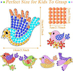 Qyeahkj 6 Pcs Spring Bird Arts Crafts DIY Summer Gem Diamond Suncatcher Crafts - Image 3