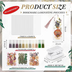 Fuyoooo 376 Pcs Pressed Flowers Bookmark Making Kit, DIY Bookmark Laminating - Image 2