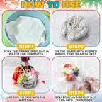 Coume 12 Pcs Tie Dye Party Supplies Includes 6 Cotton Drawstring Backpacks 2 - Image 3