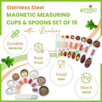 Spring Chef 15 Magnetic Measuring Cups & Spoons, Desert Sunset | Nesting - Image 2
