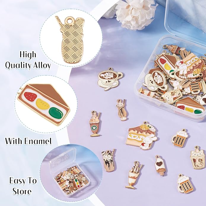 Enamel Food Charms Cute Assorted Food Pendants Sweet Dessert Charms - Image 3