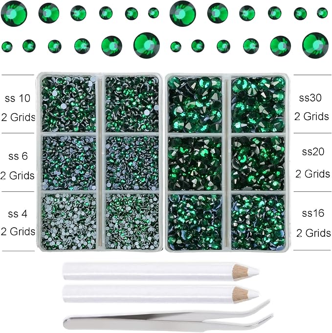 10000Pcs 2-Boxes Mixed Size Hot Fix Round Crystals Gems Glass Stones Hotfix - Image 3