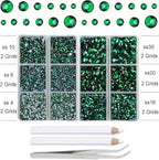 10000Pcs 2-Boxes Mixed Size Hot Fix Round Crystals Gems Glass Stones Hotfix - Image 3