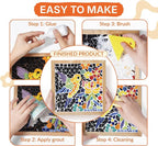 E2CTiles Hummingbird Ceramic Mosaic Art Kit, DIY Craft Set, Beginner Friendly - Image 7