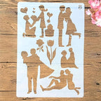 TIAMECH 4 Pcs A4 Reusable Family Stencils - Image 3