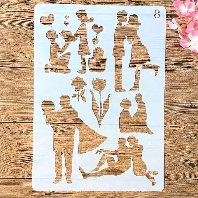 TIAMECH 4 Pcs A4 Reusable Family Stencils - Image 3