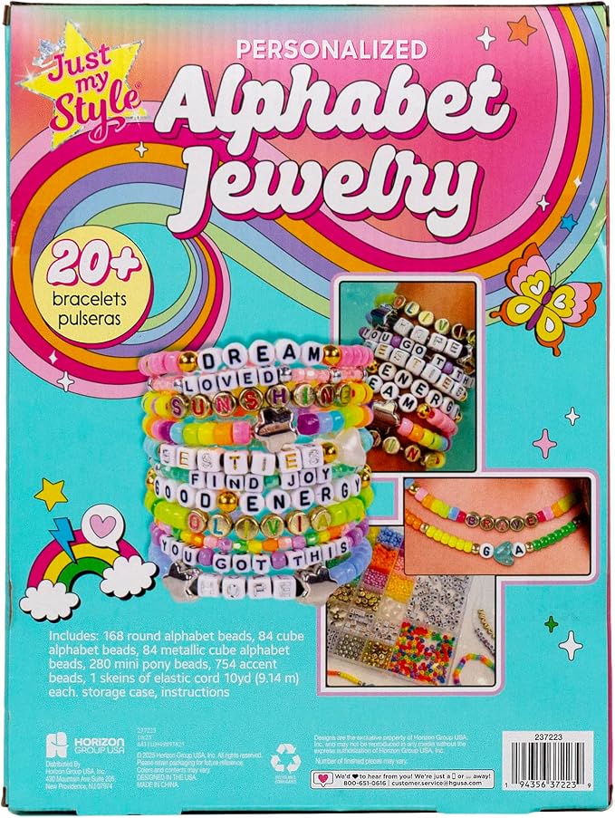 Just My Style Personalized Alphabet Jewelry, Make Over 15 Accessories, Bracelet - Image 5