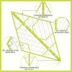 Kanayu 60 Degree Diamond Ruler Acrylic Patch Templates 60 Degree Triangle Ruler - Image 3