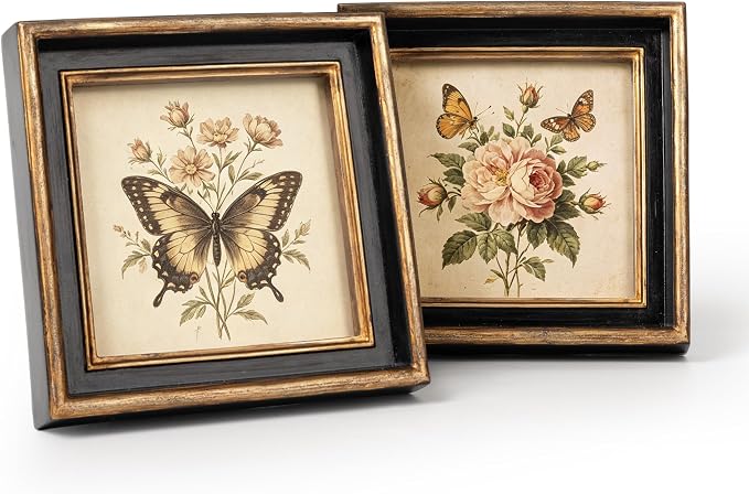 AELS 4x4 Inch Vintage Picture Frame, Photo Display, Tabletop Wall Hanging by AELS