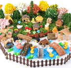 84 Pcs Fairy Garden Accessories, Miniature Village Starter Kit by Unknown