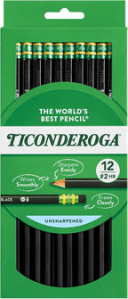 Ticonderoga Pencils, Wood-Cased Graphite, #2 HB Soft by Ticonderoga