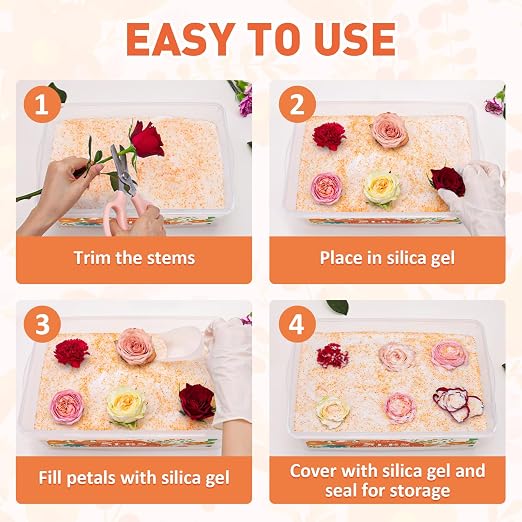 TUXIYA 10LBS Silica Gel Flower Drying, Reusable Flower Drying Silica Gel - Image 3