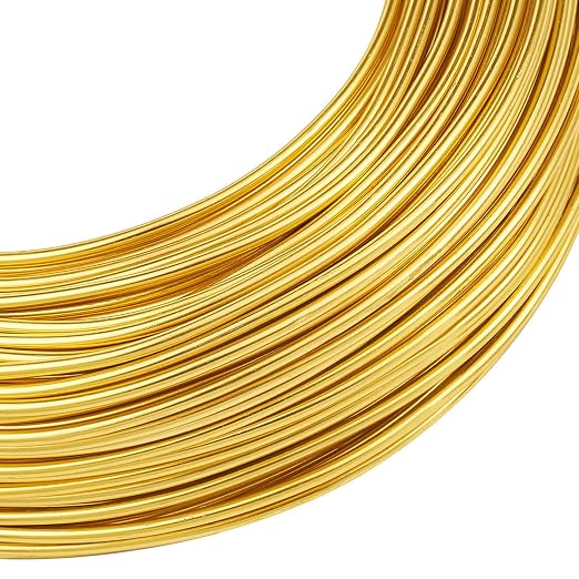 Fashewelry 180 Feet 2mm Gold Aluminum Wire Bendable Metal Craft Wire - Image 8