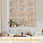 LUTE Rainbow Window Privacy Film, Stained Cling, 17.5" x 78.7" | 3D Decorative - Image 3