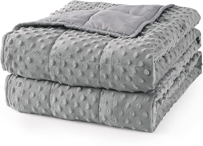 Mr. Sandman Weighted Blanket for Adults Queen, Minky Dots Heavy Blanket for by MrSandman
