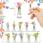 10 Pcs Miniature Mini Plant Flowers, 1:12 Tiny Small Glow in the Dark | Glass - Image 2
