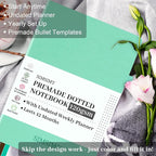 Premade Bullet Dotted Journal Notebook, Pre-made Dot Grid Journaling - Image 2