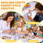 ONE TO FOUR Kids Craft Kit Mosaic Stained Glass Candle Holder - Image 4