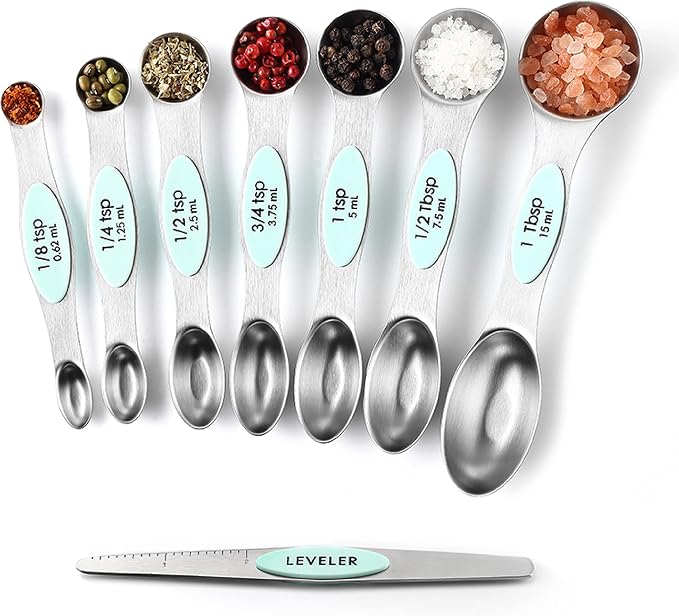 Spring Chef Stainless Steel Magnetic Measuring Spoons Set of 8 - Image 9