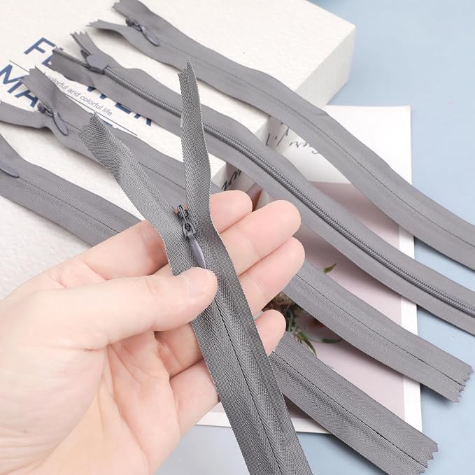 YAKA 20pcs Gray Nylon Invisible Zippers Tailor Sewing Tools Garment Accessories - Image 5