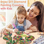 ijbnhd 8 Pcs Cactus Diamond Art Coasters Kit Diamond Painting Coasters | Cactus - Image 4