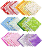 AUEAR, 42 Pack Quilting Fabric 10"X10" Cotton Fat Squares Sheets Printed Floral by AUEAR