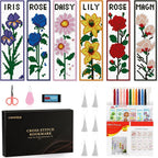 CYANFOUR 6 Pcs Cross Stitch Bookmark Kit by Cyanfour