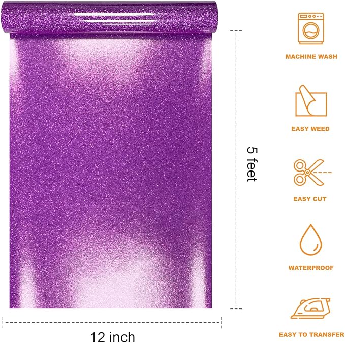 Glitter HTV Heat Transfer Vinyl Rolls - Image 2