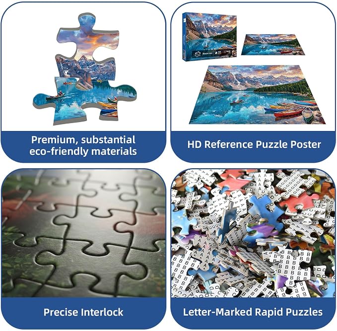 Moraine Lake Puzzles for Adults 1000 Pieces, Challenging Jigsaw Puzzles for - Image 7