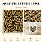 Tintnut Leopard Permanent Vinyl 8 Sheets 12x10in Golden Adhesive Vinyl | - Image 2