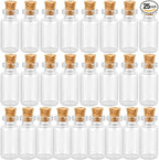 Ellbest 25Pack 3ml Mini Clear Glass Bottles by Ellbest