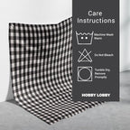Hobby Lobby Black & White Gingham Homespun Cotton Fabric, 2 Yards | Precut - Image 4