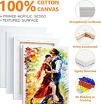 Shuttle 34-Pack Art Canvas for Painting, 5x7/8x10/9x12/11x14 Inch 100% Cotton - Image 3