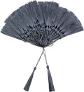 VAPKER 100 Pieces Dark Gray Color 13cm/5-Inch Silky Handmade Soft Tassels Floss by VAPKER