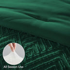 Zzlpp Twin Comforter Set 5 pieces, Emerald Green Tufted Bed in a Bag - Image 6