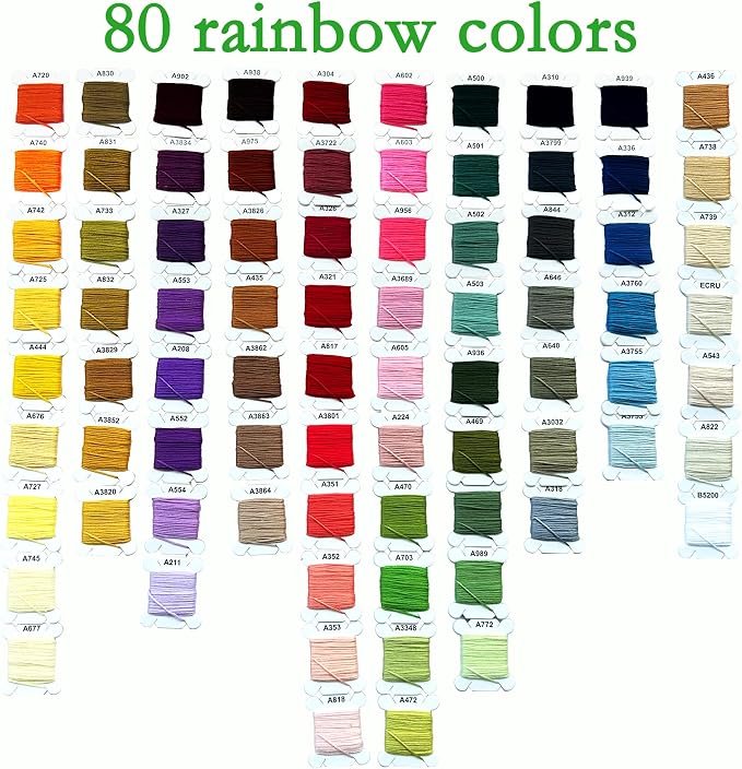 Friendship Bracelet Kit Embroidery Floss 80 Colors - Image 6